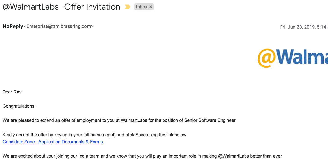 Kiran placed in Cisco